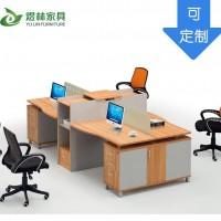 办公桌职员卡座电脑桌 3/6人位组合办公桌 屏风办公桌 产地货源