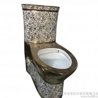 潮州彩色陶瓷马桶 A6001直冲节水型优等品静音卫生瓷卫浴坐便器