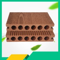 圆孔塑木地板 木塑工程地板 空心木塑地板 绿华木塑地板**